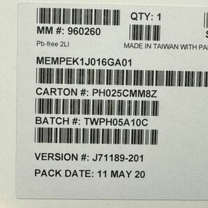 ★新品★Intel Optane メモリ 16GB M10 PCIe M.2 2280 SSDの画像6