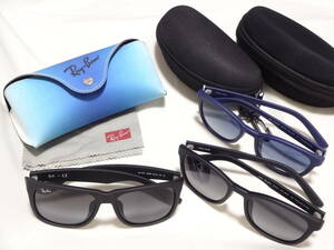 【サングラス 3点セット】Ray-Ban レイバン JUSTIN ジャスティン RB4165F 622/8G ／ POLICE ポリス LOUD SPLA69J 20kp ／ 20lp【ケース付】