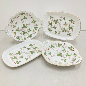 ◆◇[4] Wedgwood ウェッジウッド ワイルドストロベリー 皿 ボール ４点 まとめて 06/050104m◇◆