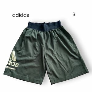 adidas ハーフパン　Sサイズ　カーキ