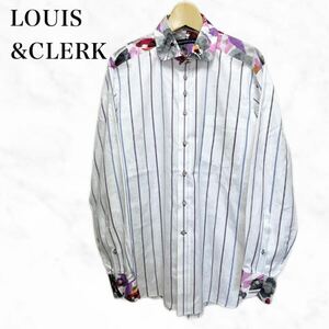 LOUIS&CLERK カッターシャツ　ストライプシャツ　長袖シャツ　日本製