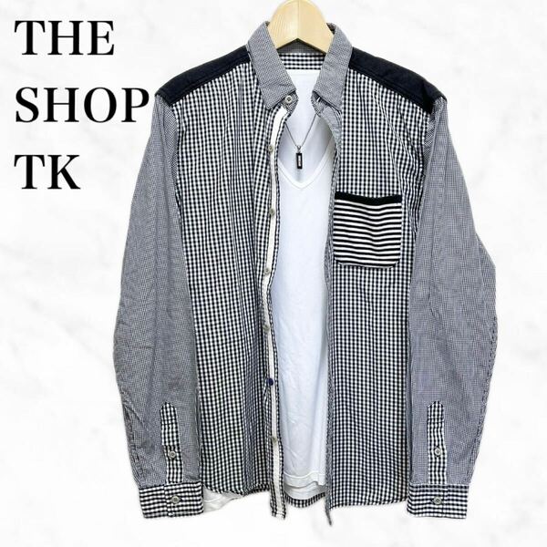 THE SHOP TK 長袖シャツ　ギンガムチェックシャツ　トップス