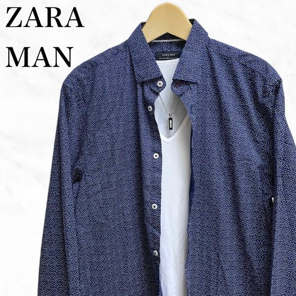 ZARA MAN 総柄シャツ　長袖シャツ　トップス　羽織もの