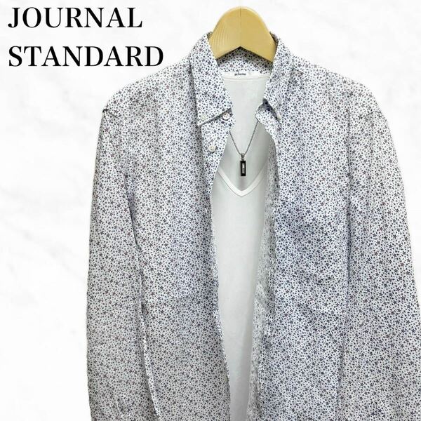 JOURNAL STANDARD relume 総柄シャツ　長袖シャツ　麻シャツ