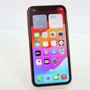 *60日保証* iPhone 11 128GB レッド SIMフリー au 利用制限○ バッテリー100% インボイス可 送料無料 【k0521-202-0523本】清P