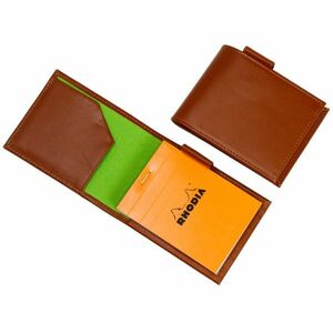 ☆新品☆送料無料☆ メモ帳 カバー ロディア No.11 方眼 RHODIA cf11200 牛革 MEMO 縦型（色：ブラウン）