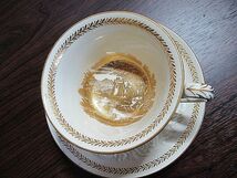 限定 アンティーク ウエッジウッド 英国製 金彩 コーヒー カップ＆ソーサ_画像2