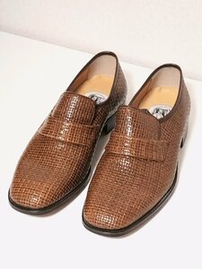 ma Rely marelli fine quality leather knitting manner business shoes tea 25EEcm men's present condition goods J415