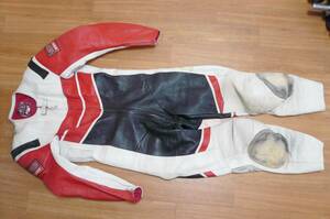 170. racing suit bike wear leather coverall men's L size used Rider's suit LAIZER SBS original leather practice for 