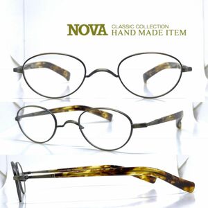NOVA HANDMADE ITEM ノバ ハンドメイド アイテム メガネフレーム H-378 ブラウンハバナ 眼鏡 クラシック