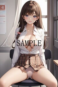 5.18_283【全て1点もの】1スタ『A4サイズ 美女ポスター』高品質光沢紙 イラスト アート コスプレ セクシー 水着 制服 下着 美女 巨乳