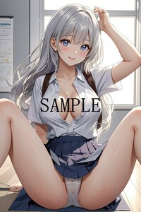 5.24③_125【全て1点もの】1スタ『A4サイズ 美女ポスター』高品質光沢紙 イラスト アート コスプレ セクシー 水着 制服 下着 美女 巨乳