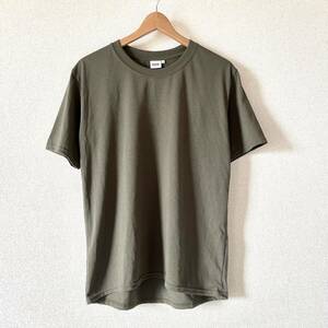 美品★BRING Tシャツ Basic DRY COTTONY カーキ M ブリング ベーシック ドライコットニー オリーブ 吸湿速乾 半袖 クルーネック 