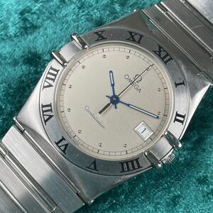 19ビンテージ OMEGA Constellation Ref.1448.5/012 オメガ コンステレーション QZ ホワイトダイヤル ガラス綺麗 オリジナルブレス SS 