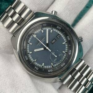 12ビンテージ 精工舎SEIKO セイコー クロノグラフ 6139-7002 文字盤 ガラス綺麗 オリジナルブレス 機械式自動巻き SS スピードタイマー