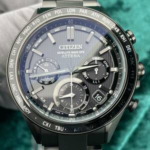 1 新品未使用品 CITIZEN ATTESA シチズン アテッサ CC4055-65E TI ACT Line アクトライン Black Titanium GPS 保護シール付き 箱・保証書