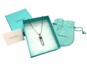 1円~ TIFFANY & Co. Ag 925 ITALY ティファニー シルバー ネックレス ハードウェア ペンダント SV スターリング レディース チョーカー