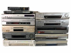  Junk video deck set sale!! audio equipment SONY SHARP Panasonic MITSUBISHI Victor VHS DVD video cassette recorder present condition goods 