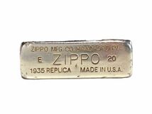 ZIPPO ジッポー オイルライター 1935 REPLICA EXTRA EDITION レプリカ No.063 MFG. BRADFORD PA. USA製 E 20 シルバー 火花確認済 喫煙具 _画像4