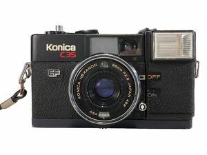 KONICA コニカ C35 EF HEXANON 38mm F2.8 JAPAN 46 フィルムカメラ AF オートフォーカス 当時物 レンジファインダー 機材 撮影機器 現状品 