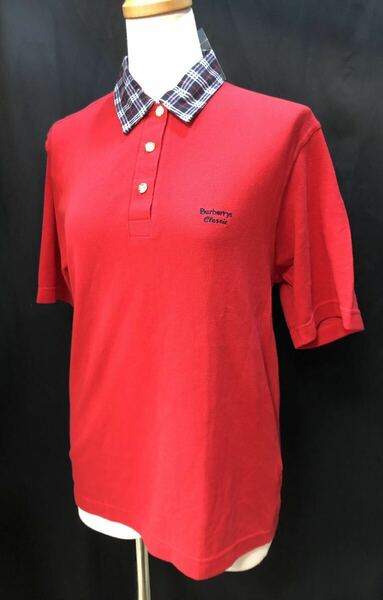 Burberrys ポロシャツ　赤　襟チェック　18683609