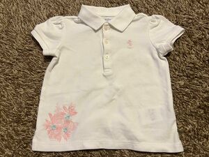 ラルフローレン ポロシャツ RALPH キッズ POLO LAUREN 女の子 ベビー服 半袖　80〜90 白　ホワイト　刺繍入り