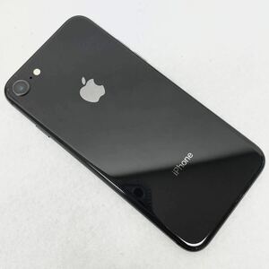 Apple iPhone 8 ブラック 本体 MQ782J/A アイフォン SIMフリー/64GB/バッテリー85％ 動作確認済み アップル スマホ ややパネル浮き