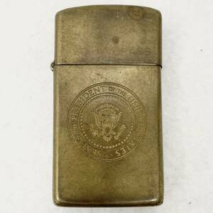 ZIPPO ライター SOLID BRASS プレジデント SEAL OF THE PRESIDENT OF THE UNITED STATES BRADFORD.PA 1989年 着火未確認 喫煙具