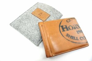 ★ [900 иен для B2] 240 KREIS CLIS Money Clip Horwin Shell Cordovan 2 -кратный кожаный верблюд