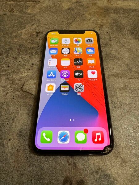 71942 iPhoneX 64GB グレー　SIMフリー　ジャンク品　※本体のみ