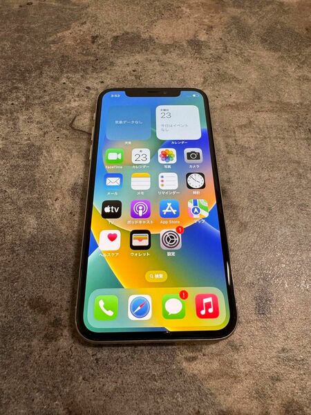 07733 iPhoneX 64GB シルバー　SIMフリー　中古　※本体のみ