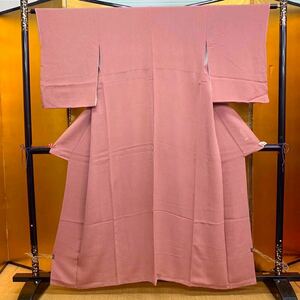 着物　彫師 住田双光　染師 服部光擴 作　鮫小紋　さめ小紋　紋なし　ピンク　和服　和装　身丈153cm　裄丈62cm　■Y200