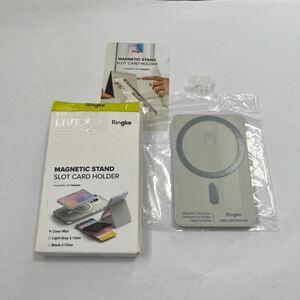 605p0124☆ MAGNETIC STAND SLOT CARD HOLDER カードホルダー SUICA PASMO MagSafe対応 収納 財布 定期入れ 名刺入れ カード収納 