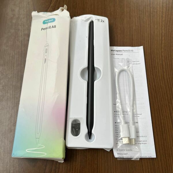 605p1839☆ Metapen iPad ペンシル 超急速充電 2018年以降iPad アップルペンシル 傾き感知 磁気吸着機能対応 iPad ペン 極細 超高感度