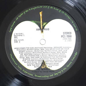 UK Original 初回 APPLE PCS 7088 ABBEY ROAD / The Beatles MAT: 2/1+No Her Majestyの画像4