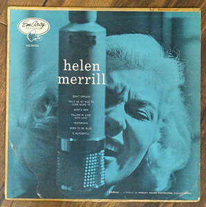 最初期! 極美盤! US EMARCY MG 36006 完全オリジナル Helen Merrill self Titel Album DG/銀環/大ドラマ/ 青バック