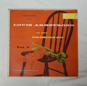 希少! US DECCA DL 8169 オリジナル Louis Armstrong at the Crescendo DG/Flat Edge