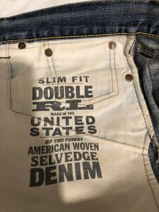 RRL SLIM FIT 32×30 тонкий Fit cell biji Denim брюки индиго RR L 