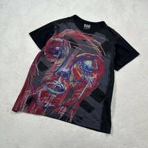 Yohji Yamamoto BLACK SCANDAL カットソー 3 ヨウジヤマモト 朝倉PT 赤顔半袖 プリント カットソー Tシャツ リヨセル70% コットン30%_画像1