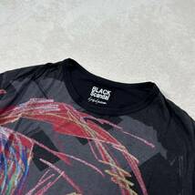 Yohji Yamamoto BLACK SCANDAL カットソー 3 ヨウジヤマモト 朝倉PT 赤顔半袖 プリント カットソー Tシャツ リヨセル70% コットン30%_画像5