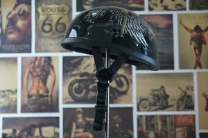 新入荷EEハーフヘルメットサマーハーフキャップレトロハーフヘルメットオートバイヘルメットハーレーヘルメットサイズ55-60cm