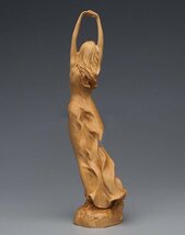 美少女 ◆裸婦像◆女性像 東洋彫刻 天然木・置物・柘植製高級木彫り_画像4