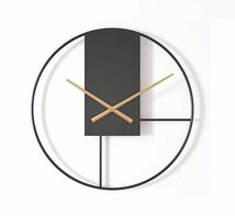 壁掛け時計 掛け時計 おしゃれ 振り子時計 金属製 クロック アクリル インテリア 時計 壁掛け モダン 北欧 電池 静音50cm_画像4