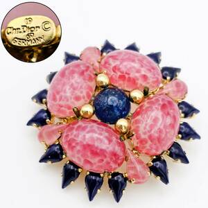  beautiful goods Dior Dior brooch color stone 1969 ultra rare Vintage 1 jpy from ~