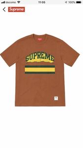 24SS SALE 新品国内正規品 送料無料 supreme Cloud Arc Tee Rust Medium M brown Tシャツ print box logo sticker アーク ロゴ ブラウン 茶