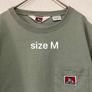 値下げ　BEN DAVIS 半袖Tシャツ　ペールグリーン　色落ちあり