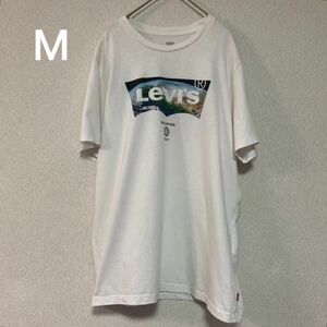 値下げ　リーバイス 半袖Tシャツ　ロゴ Tシャツ　ホワイト