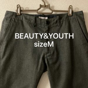 BEAUTY&YOUTH UNITED ARROWS クロップドパンツ　アンクルパンツ　チャコールグレー