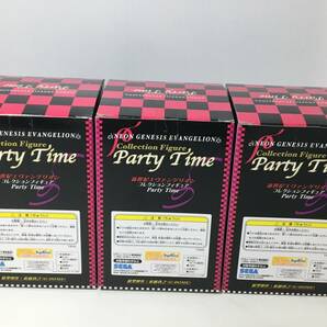 【未開封】 エヴァンゲリオン コレクションフィギュア party time 全3種セット 綾波レイ + アスカ + 伊吹マヤ EVA エヴァ セガの画像3