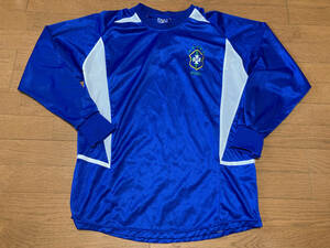サッカー Brasil ブラジル代表 W杯 2002年モデル セレソン アウェー 長袖 ユニフォーム ゲームシャツ